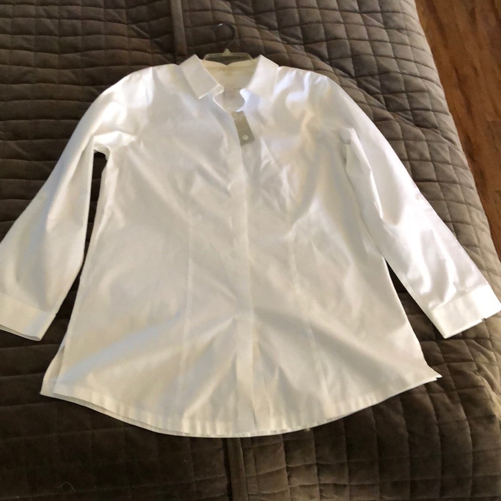 Chico’s button down cotton blouse. Size LG